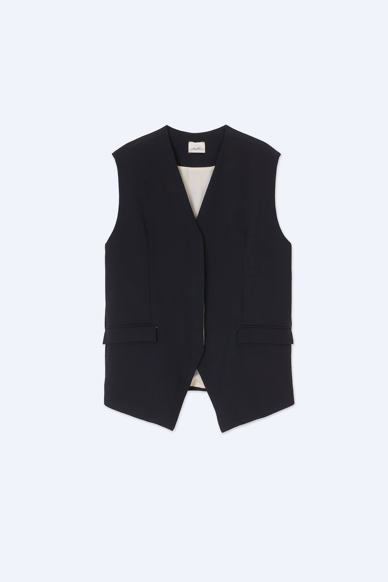 TAILORED VEST WITH SHOULDER PADS