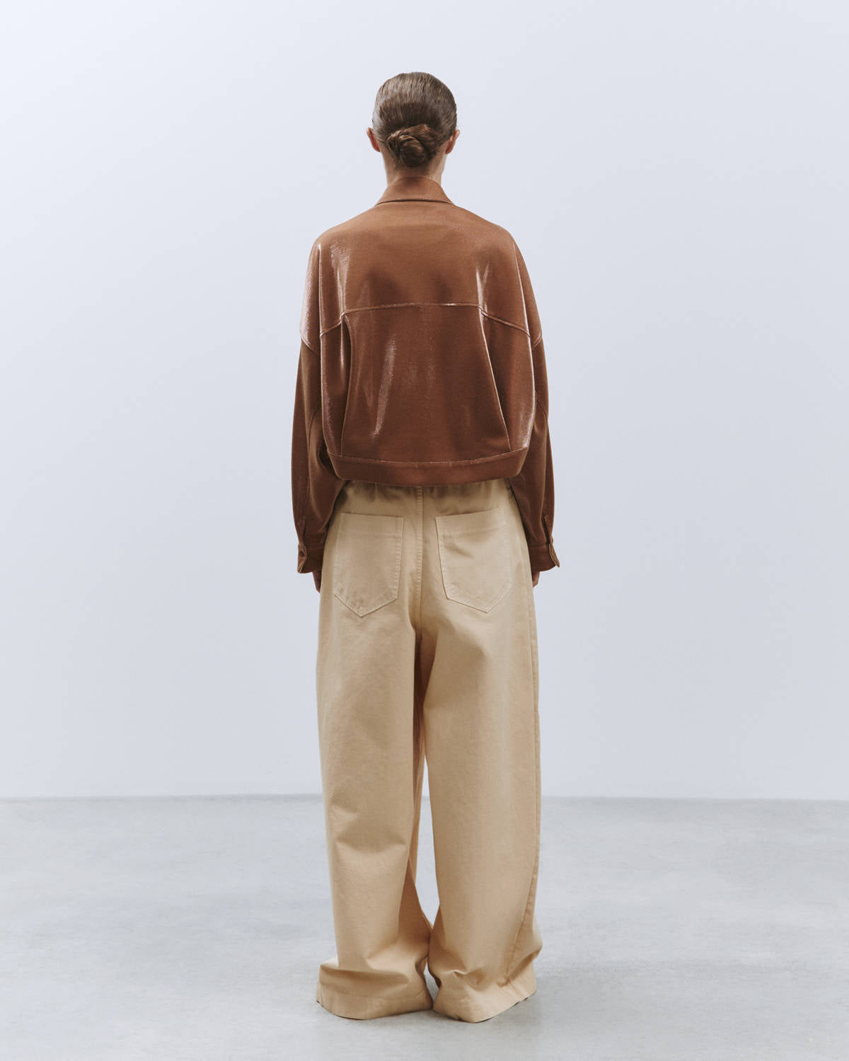 BOXY GLITTERY SHIRT Copper