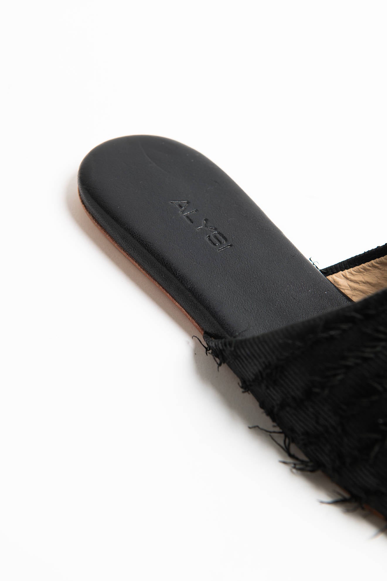Black FRINGED CLOGS