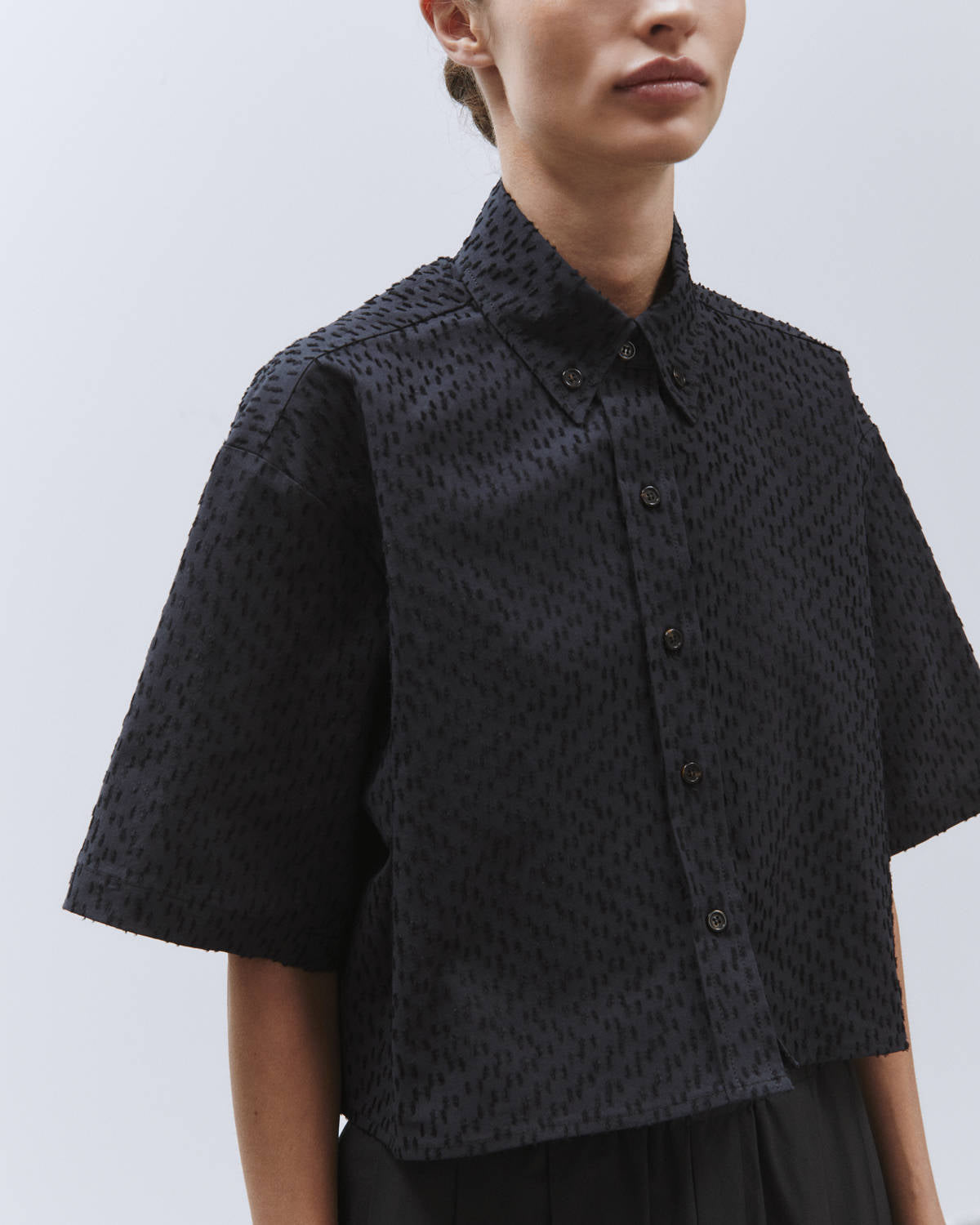 JACQUARD BOXY SHIRT Night