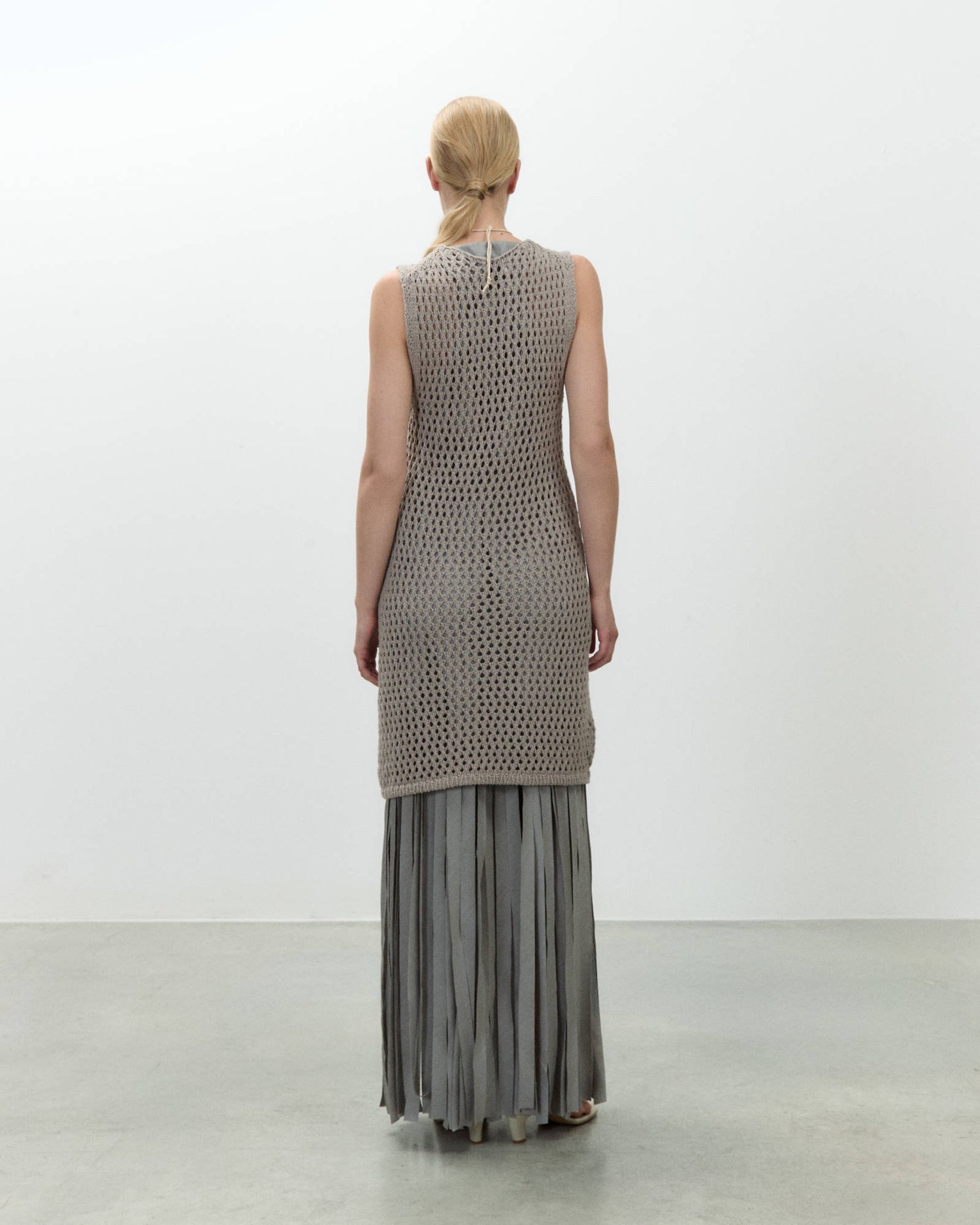 KNIT DRESS WITH FRINGES