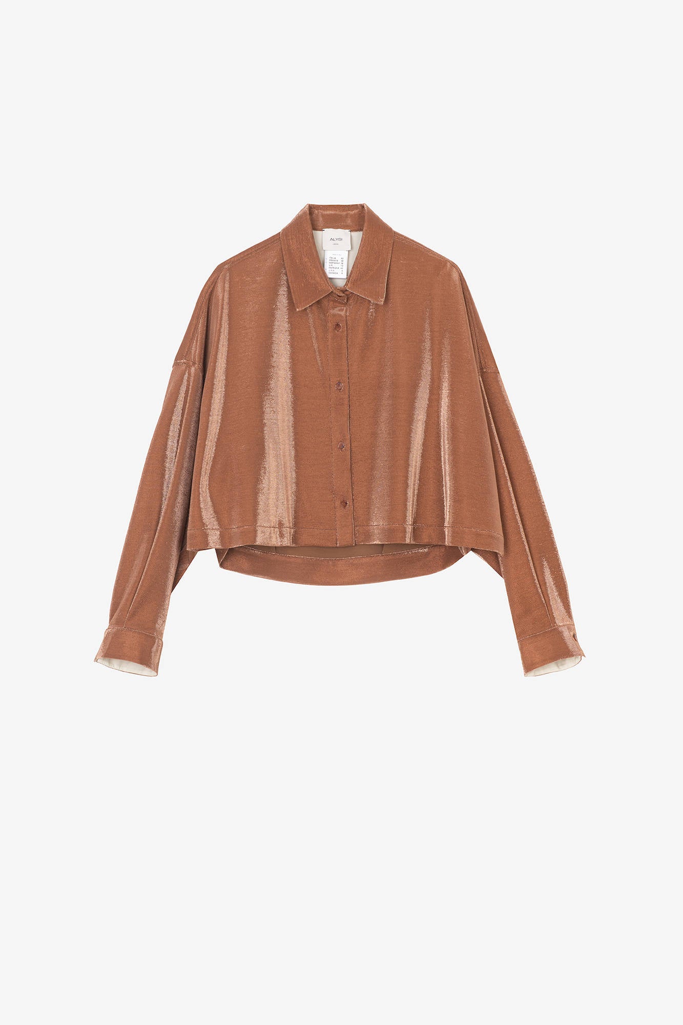 BOXY GLITTERY SHIRT Copper