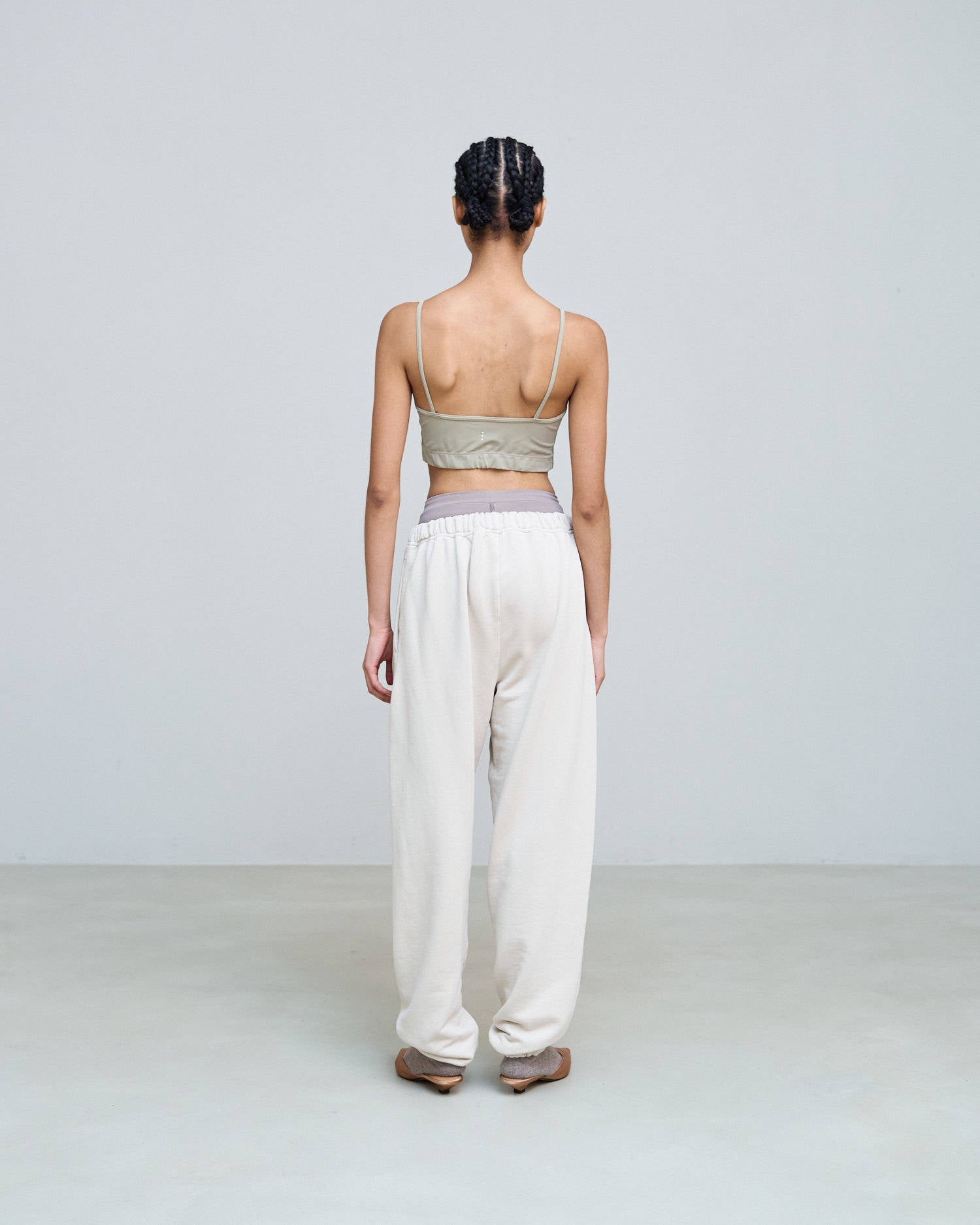 JOGGERS IN SWEATSHIRT WITH EMBROIDERY Sand